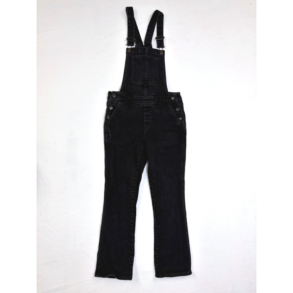 Gap Womens Black Denim Overalls‎ Size 26 Bib Dungarees Workwear Classic Casual
